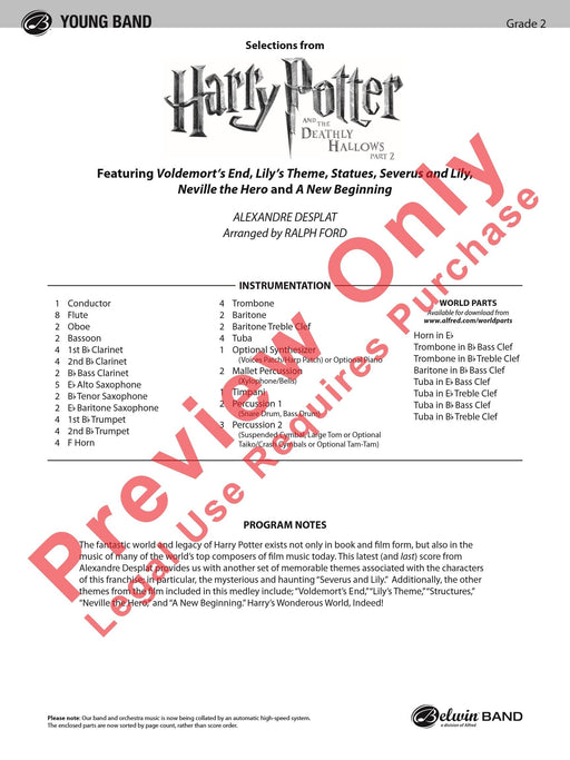 Harry Potter and the Deathly Hallows, Part 2, Selections from Featuring: Voldemort’s End / Lily’s Theme / Statues / Severus and Lily / Neville the Hero / A New Beginning 主題 總譜 | 小雅音樂 Hsiaoya Music