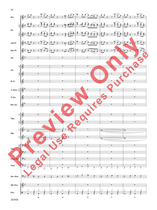 Those Fabulous Flutes Flute Quartet (or Optional Flute Choir) with Band Accompaniment 長笛 四重奏 長笛 伴奏 總譜 | 小雅音樂 Hsiaoya Music