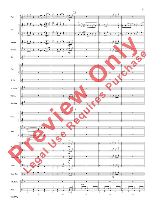 Those Fabulous Flutes Flute Quartet (or Optional Flute Choir) with Band Accompaniment 長笛 四重奏 長笛 伴奏 總譜 | 小雅音樂 Hsiaoya Music