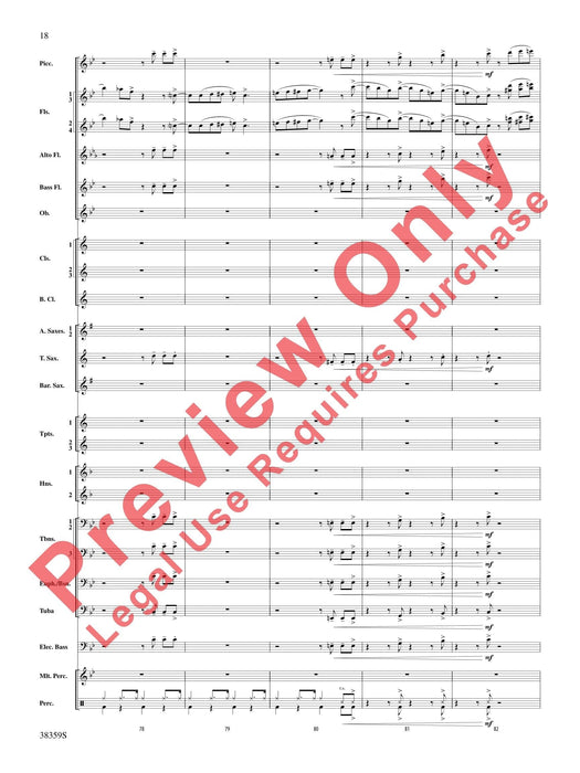 Those Fabulous Flutes Flute Quartet (or Optional Flute Choir) with Band Accompaniment 長笛 四重奏 長笛 伴奏 總譜 | 小雅音樂 Hsiaoya Music