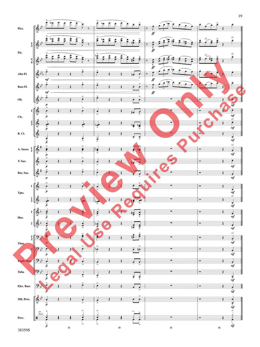 Those Fabulous Flutes Flute Quartet (or Optional Flute Choir) with Band Accompaniment 長笛 四重奏 長笛 伴奏 總譜 | 小雅音樂 Hsiaoya Music