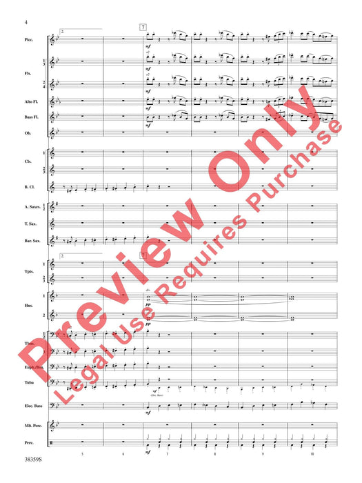 Those Fabulous Flutes Flute Quartet (or Optional Flute Choir) with Band Accompaniment 長笛 四重奏 長笛 伴奏 總譜 | 小雅音樂 Hsiaoya Music