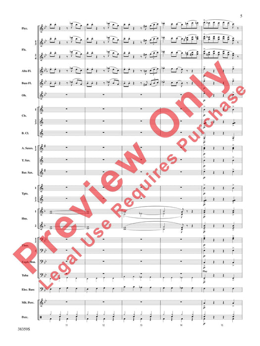 Those Fabulous Flutes Flute Quartet (or Optional Flute Choir) with Band Accompaniment 長笛 四重奏 長笛 伴奏 總譜 | 小雅音樂 Hsiaoya Music