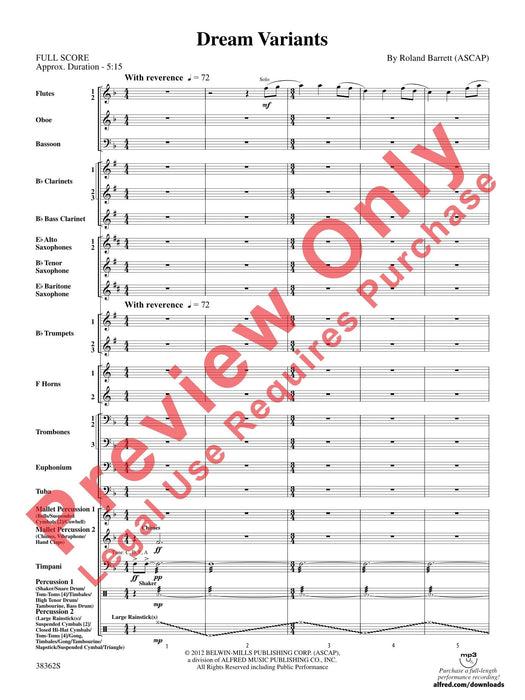 Dream Variants 詠唱調 總譜 | 小雅音樂 Hsiaoya Music