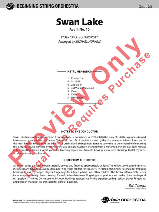Swan Lake Act II, No. 10 柴科夫斯基,彼得 天鵝湖 總譜 | 小雅音樂 Hsiaoya Music