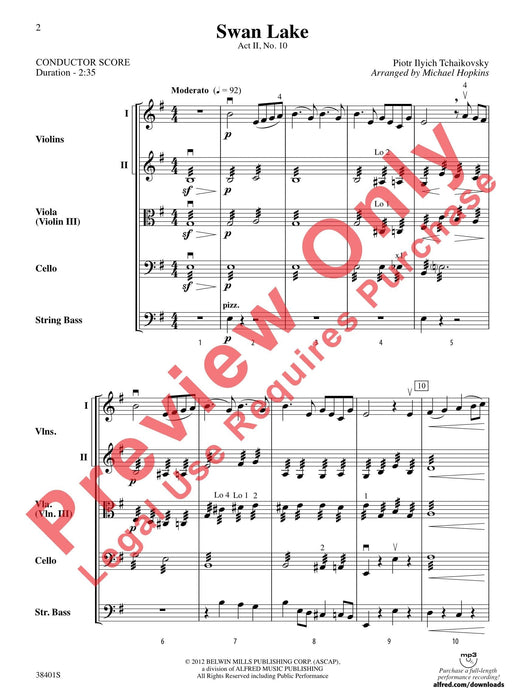 Swan Lake Act II, No. 10 柴科夫斯基,彼得 天鵝湖 總譜 | 小雅音樂 Hsiaoya Music