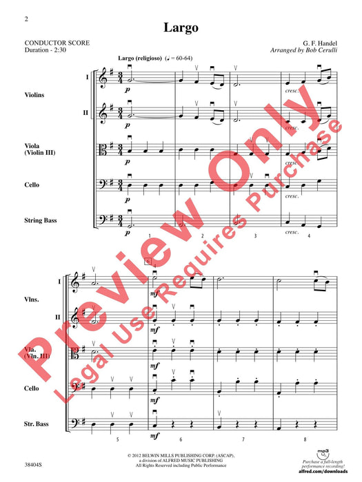 Largo 韓德爾 總譜 | 小雅音樂 Hsiaoya Music