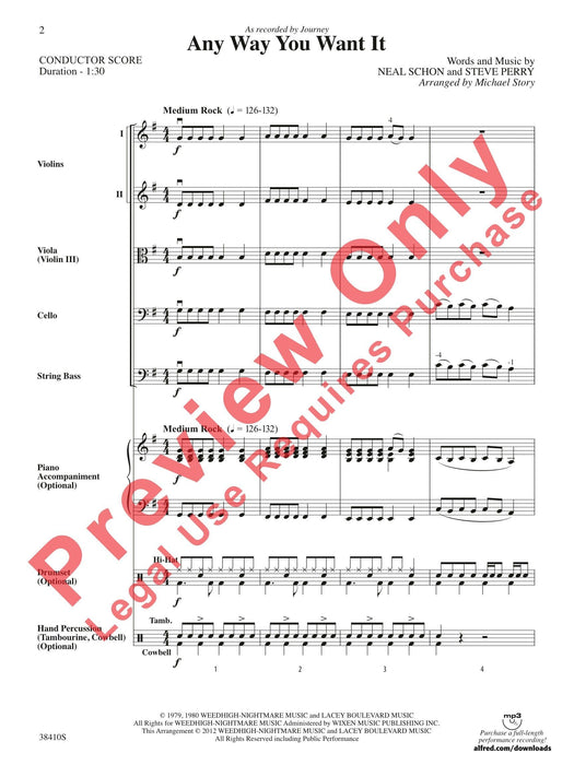 Any Way You Want It As Recorded by Journey 總譜 | 小雅音樂 Hsiaoya Music