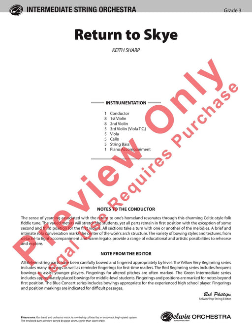 Return to Skye 總譜 | 小雅音樂 Hsiaoya Music