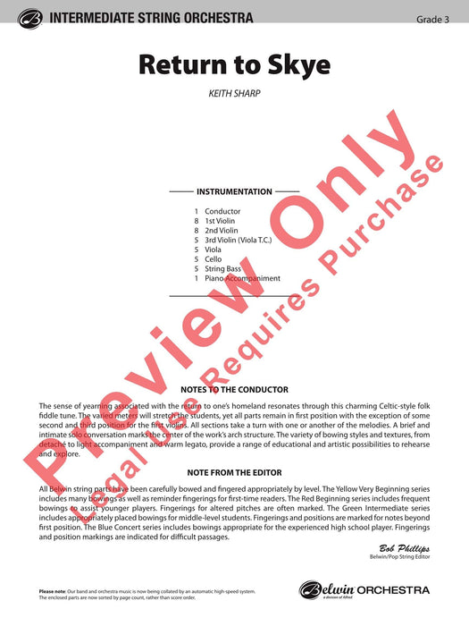 Return to Skye 總譜 | 小雅音樂 Hsiaoya Music