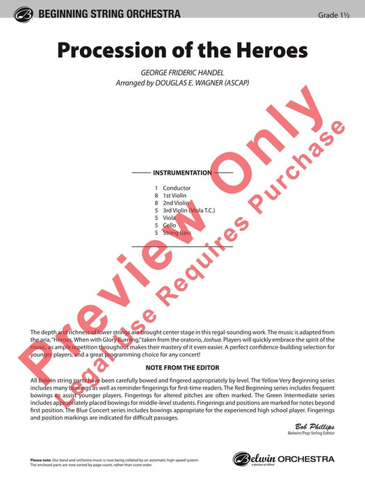 Procession of the Heroes 韓德爾 總譜 | 小雅音樂 Hsiaoya Music