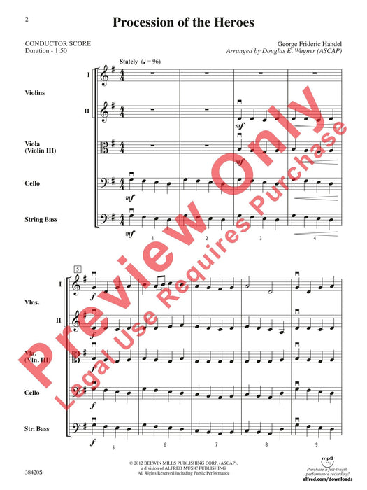 Procession of the Heroes 韓德爾 總譜 | 小雅音樂 Hsiaoya Music