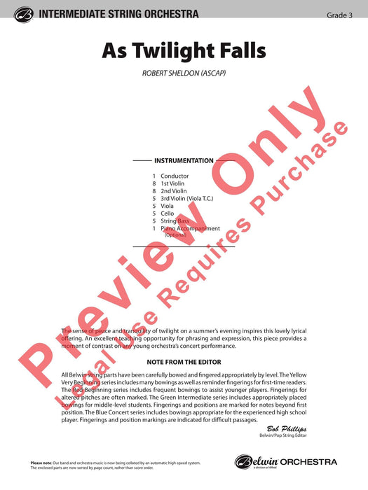 As Twilight Falls 總譜 | 小雅音樂 Hsiaoya Music