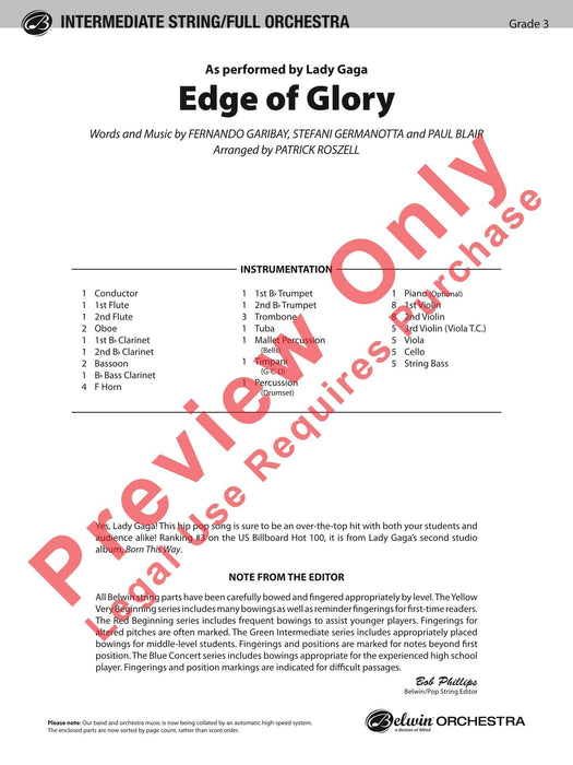 Edge of Glory As performed by Lady Gaga 總譜 | 小雅音樂 Hsiaoya Music