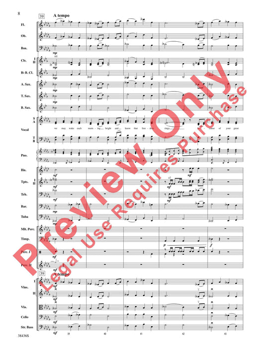 Thank You, Soldiers Combined Concert Band, String Orchestra and Full Orchestra Accompaniment for Choir 音樂會 弦樂團 管弦樂團伴奏 總譜 | 小雅音樂 Hsiaoya Music