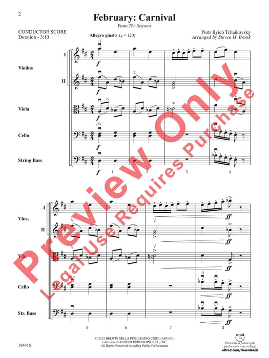 February: Carnival (from The Seasons) 柴科夫斯基,彼得 四季 總譜 | 小雅音樂 Hsiaoya Music