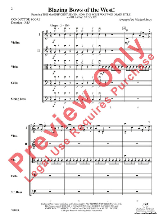 Blazing Bows of the West! Featuring: The Magnificent Seven / How the West Was Won (Main Title) / Blazing Saddles 總譜 | 小雅音樂 Hsiaoya Music