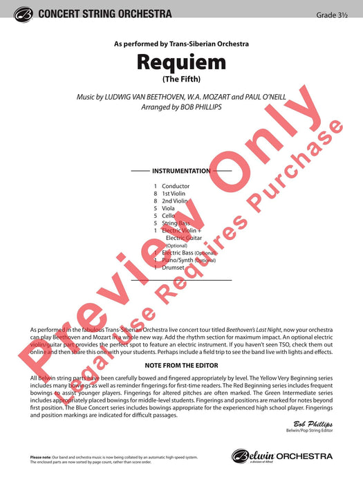 Requiem (The Fifth) As Performed by Trans-Siberian Orchestra 安魂曲 管弦樂團 總譜 | 小雅音樂 Hsiaoya Music