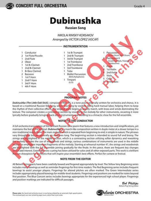 Dubinushka Russian Song 李姆斯基－柯薩科夫 總譜 | 小雅音樂 Hsiaoya Music