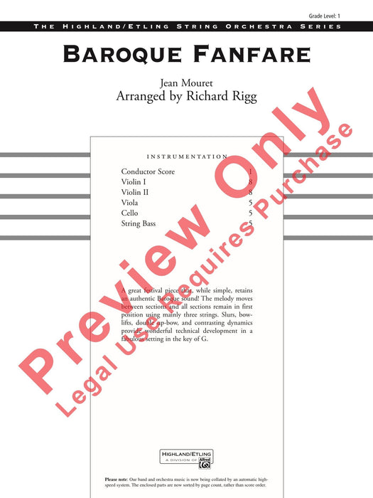 Baroque Fanfare 巴洛克號曲 總譜 | 小雅音樂 Hsiaoya Music