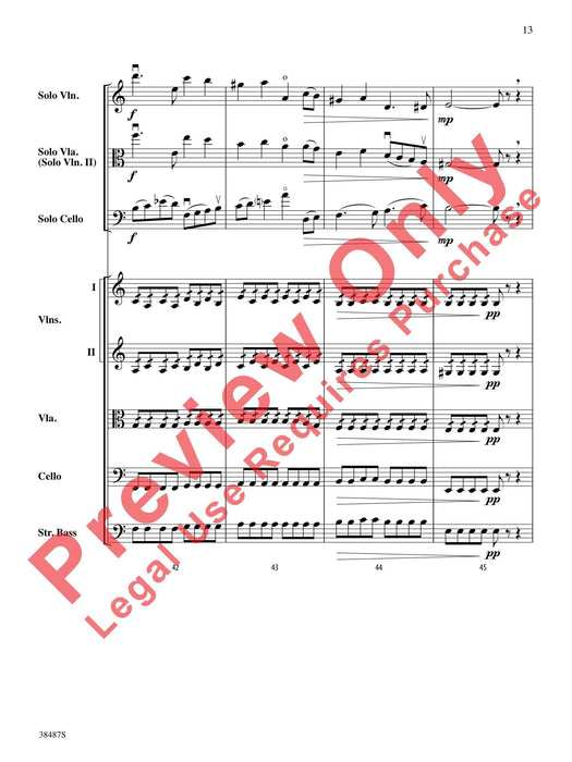 Rondo Concertante for Violin, Viola (or optional Violin II), and Cello with String Orchestra 迴旋曲 複協奏曲 小提琴 中提琴 小提琴 大提琴 弦樂團 總譜 | 小雅音樂 Hsiaoya Music