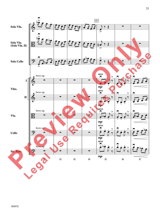 Rondo Concertante for Violin, Viola (or optional Violin II), and Cello with String Orchestra 迴旋曲 複協奏曲 小提琴 中提琴 小提琴 大提琴 弦樂團 總譜 | 小雅音樂 Hsiaoya Music