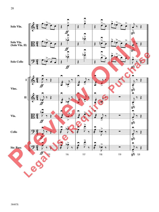 Rondo Concertante for Violin, Viola (or optional Violin II), and Cello with String Orchestra 迴旋曲 複協奏曲 小提琴 中提琴 小提琴 大提琴 弦樂團 總譜 | 小雅音樂 Hsiaoya Music