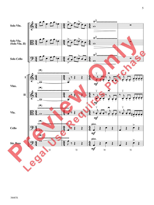 Rondo Concertante for Violin, Viola (or optional Violin II), and Cello with String Orchestra 迴旋曲 複協奏曲 小提琴 中提琴 小提琴 大提琴 弦樂團 總譜 | 小雅音樂 Hsiaoya Music