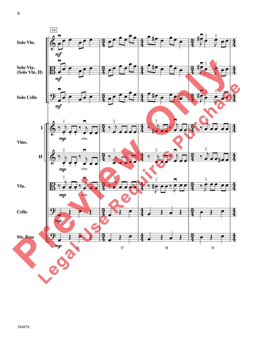 Rondo Concertante for Violin, Viola (or optional Violin II), and Cello with String Orchestra 迴旋曲 複協奏曲 小提琴 中提琴 小提琴 大提琴 弦樂團 總譜 | 小雅音樂 Hsiaoya Music