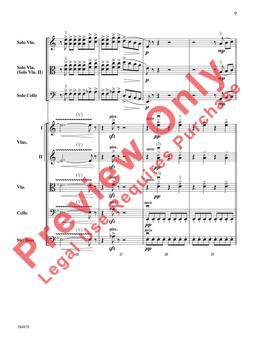 Rondo Concertante for Violin, Viola (or optional Violin II), and Cello with String Orchestra 迴旋曲 複協奏曲 小提琴 中提琴 小提琴 大提琴 弦樂團 總譜 | 小雅音樂 Hsiaoya Music