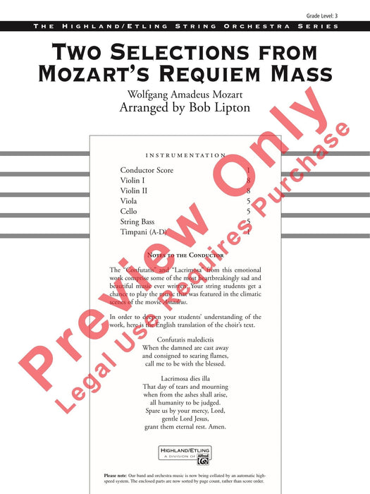 Two Selections from Mozart's Requiem Mass 莫札特 安魂曲彌撒曲 | 小雅音樂 Hsiaoya Music
