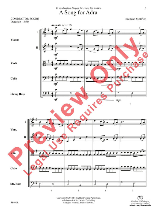 A Song for Adra 總譜 | 小雅音樂 Hsiaoya Music