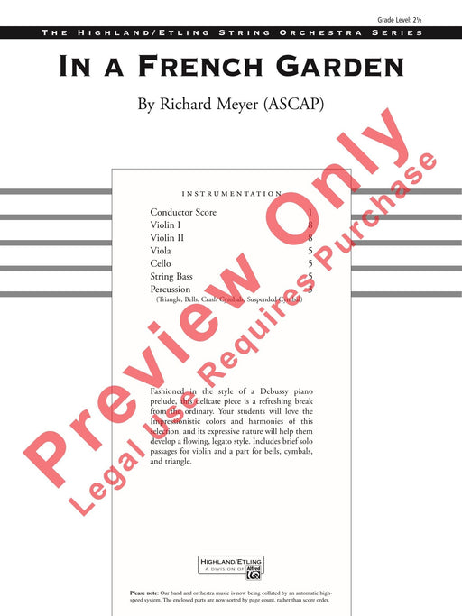 In a French Garden 總譜 | 小雅音樂 Hsiaoya Music