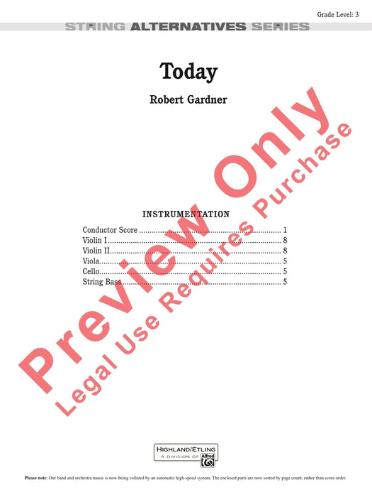 Today 總譜 | 小雅音樂 Hsiaoya Music