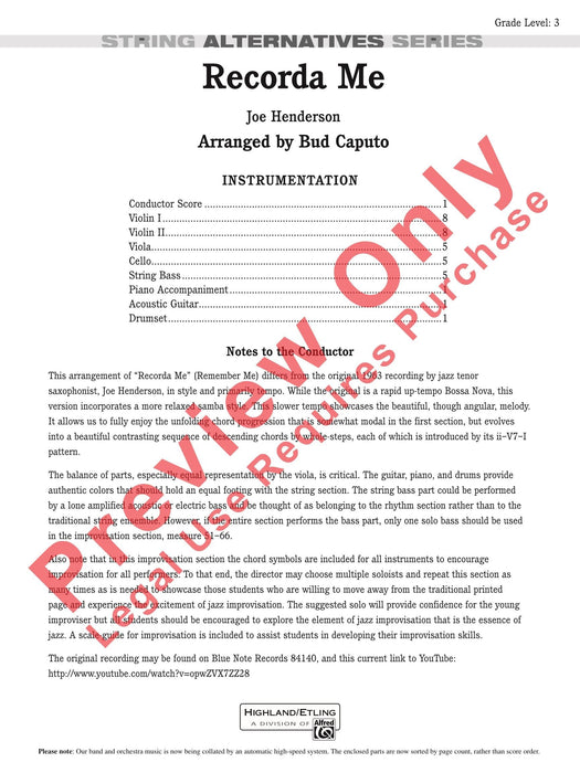 Recorda Me 總譜 | 小雅音樂 Hsiaoya Music