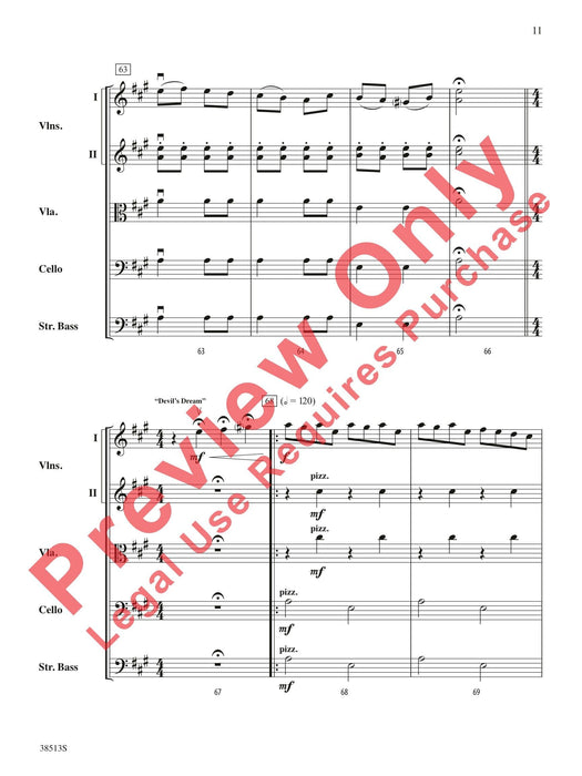 American Fiddle Triptych Featuring: Arkansas Traveler / Fire on the Mountain / Devil's Dream 提琴 總譜 | 小雅音樂 Hsiaoya Music