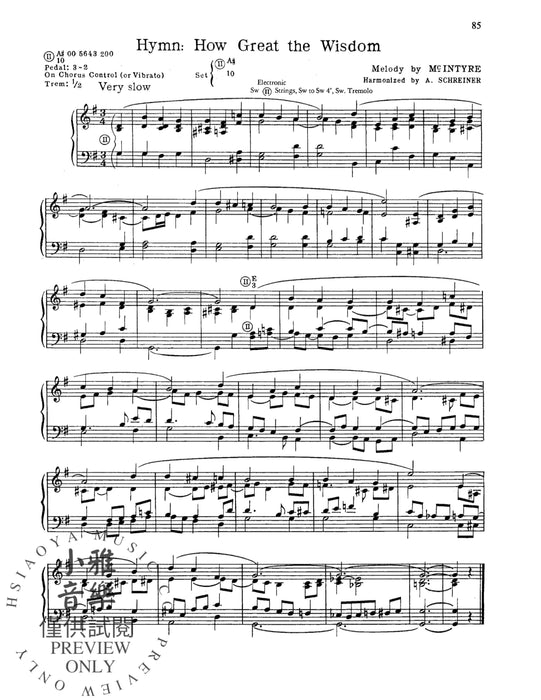 Sunday Morning Organist, Volume 7: Voluntaries Without Pedal 管風琴 | 小雅音樂 Hsiaoya Music