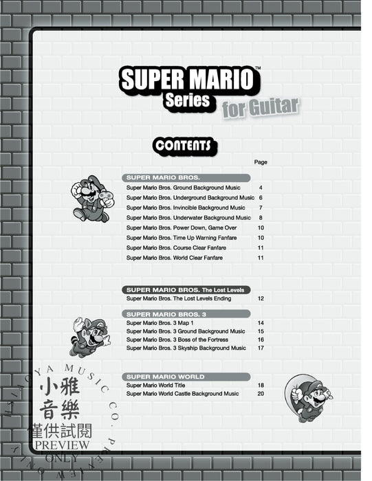 Super Mario™ Series for Guitar 34 Super Mario™ Themes Arranged for Guitar TAB 吉他 | 小雅音樂 Hsiaoya Music
