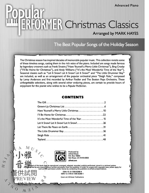 Popular Performer: Christmas Classics The Best Popular Songs of the Holiday Season | 小雅音樂 Hsiaoya Music