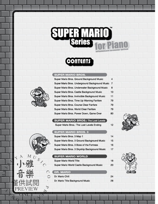 Super Mario™ Series for Piano 34 Super Mario™ Themes Arranged for Solo Piano 鋼琴 獨奏 鋼琴 | 小雅音樂 Hsiaoya Music