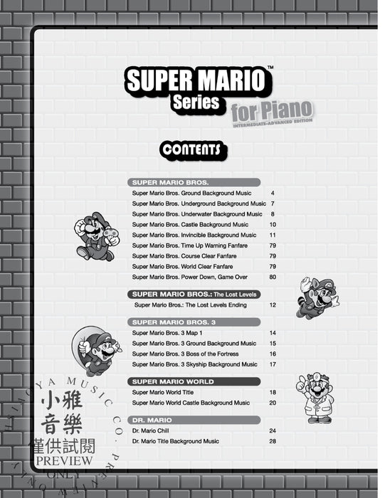 Super Mario™ Series for Piano 34 Super Mario™ Themes Arranged for Solo Piano 鋼琴 獨奏 鋼琴 | 小雅音樂 Hsiaoya Music
