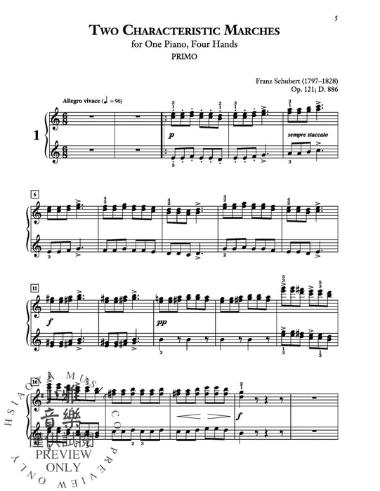 Schubert: Two Characteristic Marches, Opus 121, D. 886 舒伯特 進行曲 作品 | 小雅音樂 Hsiaoya Music
