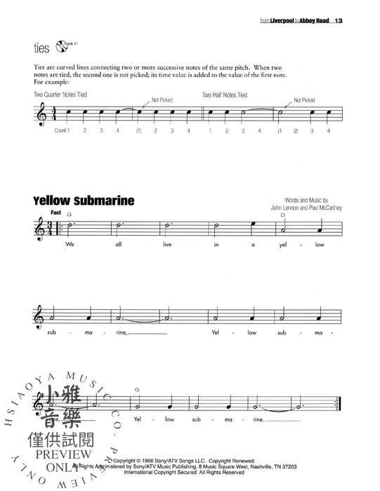 From Liverpool to Abbey Road Standard Notation Edition A Guitar Method Featuring 33 Songs of Lennon & McCartney 吉他 | 小雅音樂 Hsiaoya Music