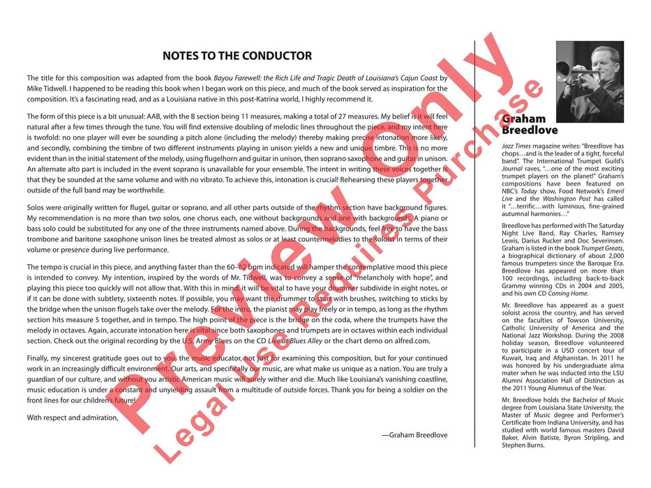 Bayou Farewell 總譜 | 小雅音樂 Hsiaoya Music