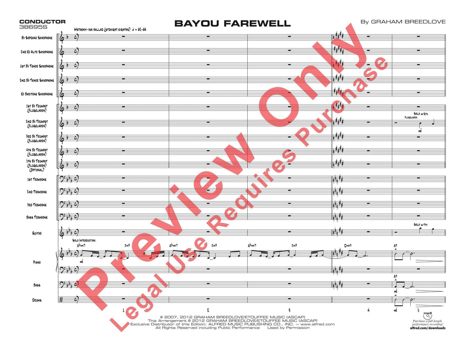 Bayou Farewell 總譜 | 小雅音樂 Hsiaoya Music