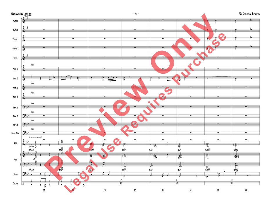 Up Jumped Spring 總譜 | 小雅音樂 Hsiaoya Music