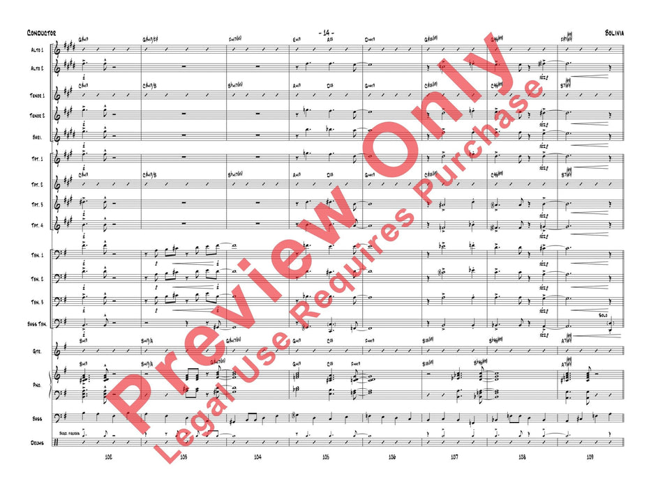 Bolivia 總譜 | 小雅音樂 Hsiaoya Music