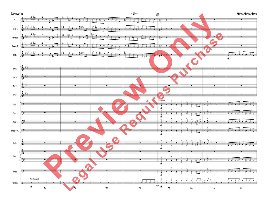 Sing, Sing, Sing As Performed by Gordon Goodwin's Big Phat Band 總譜 | 小雅音樂 Hsiaoya Music