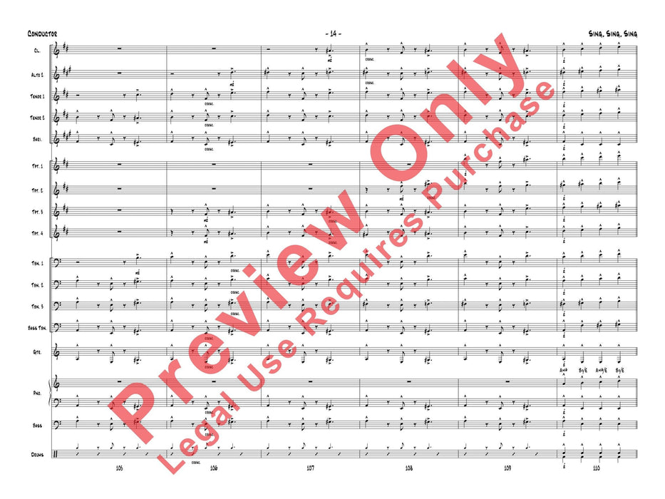 Sing, Sing, Sing As Performed by Gordon Goodwin's Big Phat Band 總譜 | 小雅音樂 Hsiaoya Music