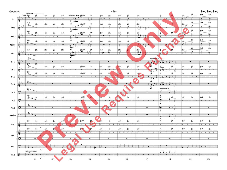 Sing, Sing, Sing As Performed by Gordon Goodwin's Big Phat Band 總譜 | 小雅音樂 Hsiaoya Music